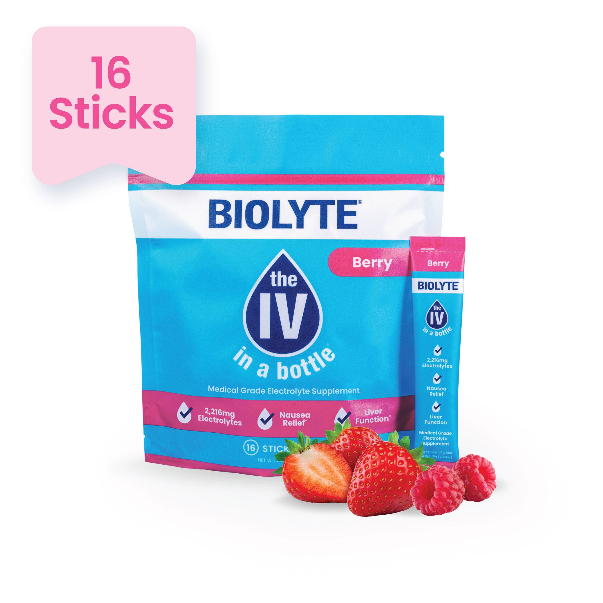 Berry - 16 stick packs BIOLYTE® On The Go!