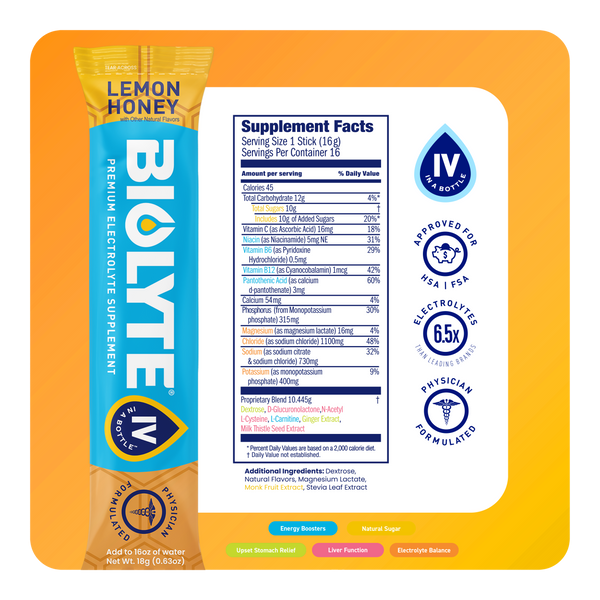 LEMON HONEY - ON THE GO - 16 STICKS