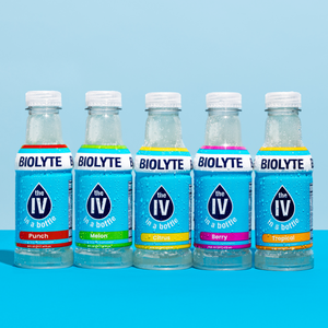 BIOLYTE comes in 5 flavors: citrus, berry, melon, punch, & tropical